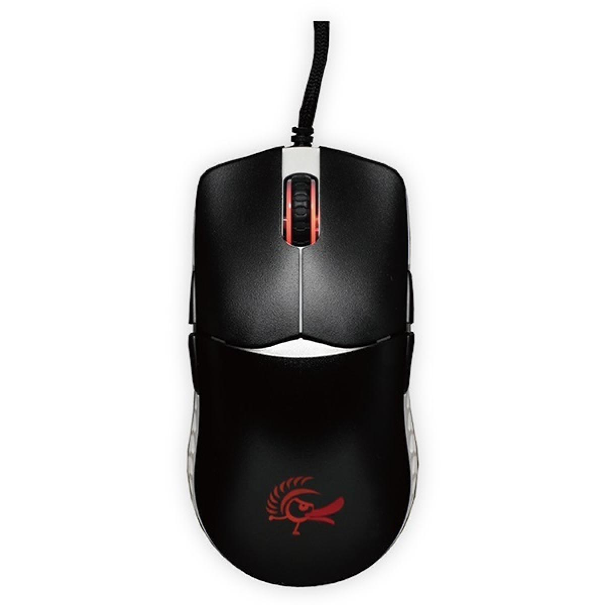 Ducky Black & White Feather,16000 DPI ARGB Symmetrical 65g Mouse With Omron 60M Micro Switches & PixArt Optical Sensor