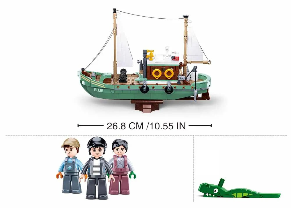 مجموعة بناء Sluban Fishing Boat - 1119 قطعة