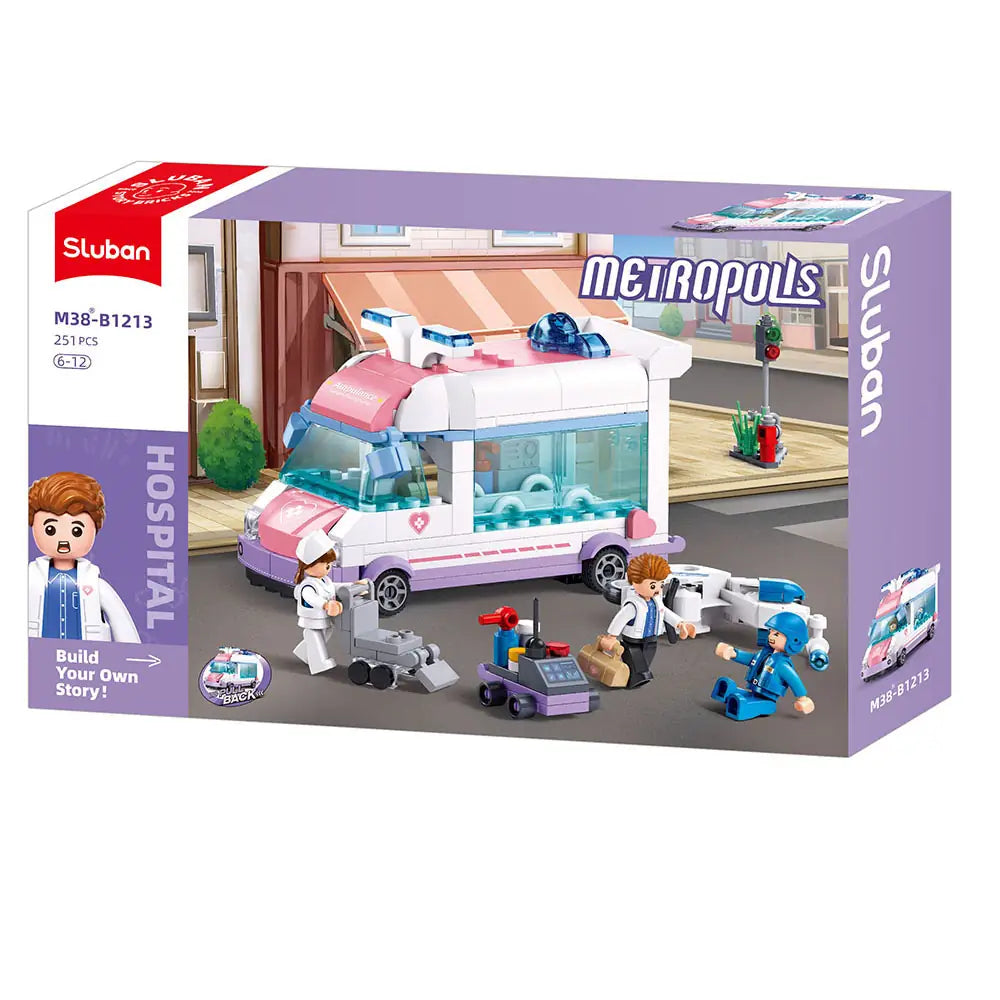 Sluban Metropolis Doctor Rescue Set M38-B1213 - 248 Pieces Building Blocks