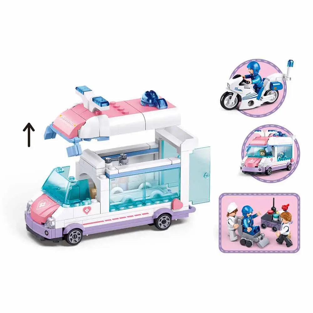 Sluban Metropolis Doctor Rescue Set M38-B1213 - 248 Pieces Building Blocks