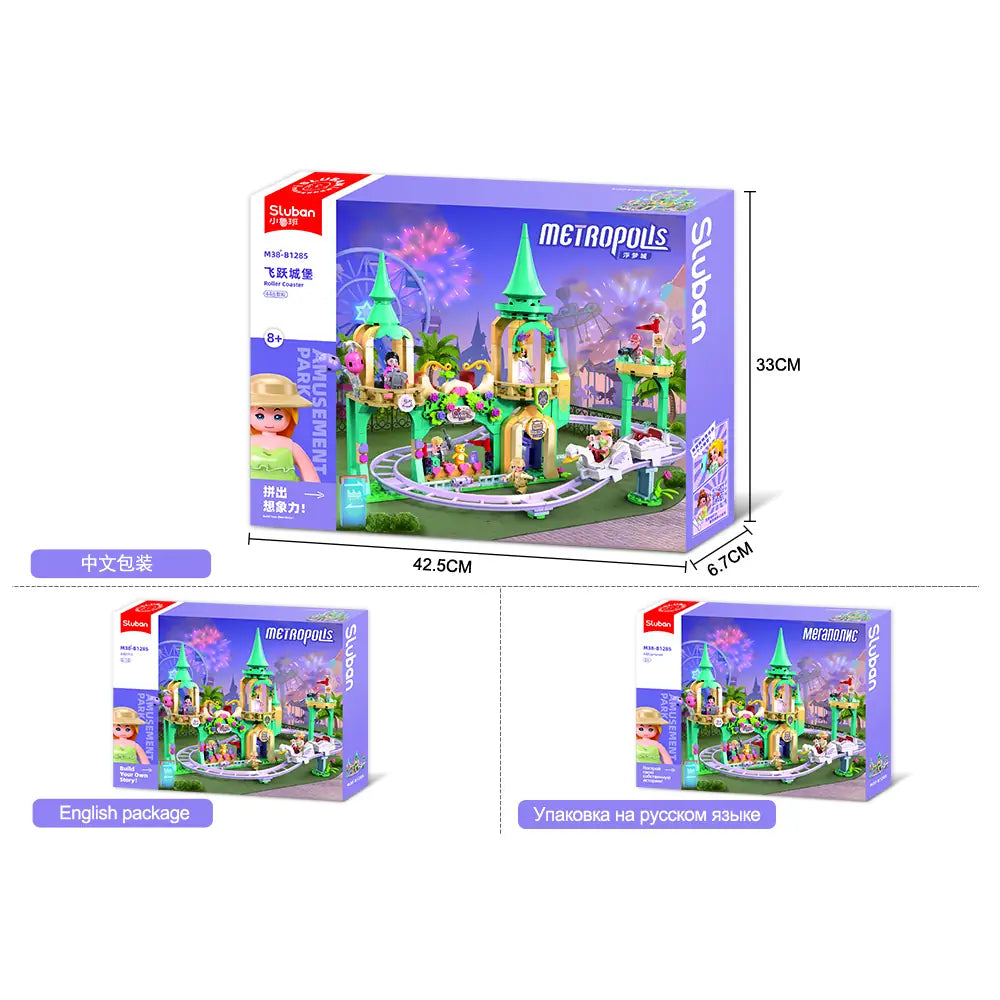 Sluban Metropolis Roller Coaster Building Set 448 Pieces | M38-B1285
