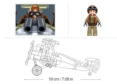 مجموعة بناء Sluban Sopwith Camel 1:35 - 293 قطعة
