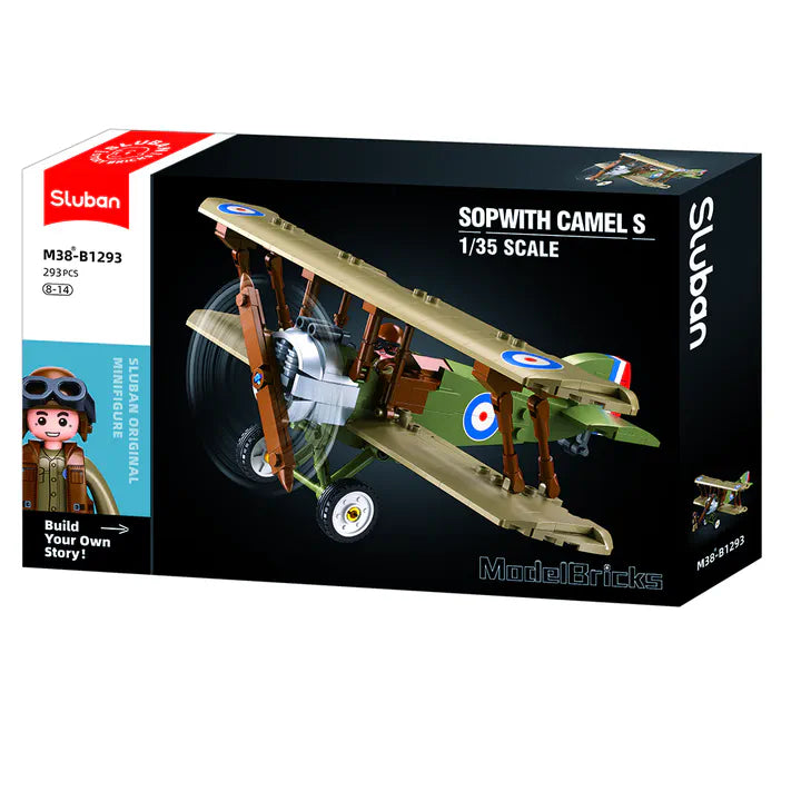 مجموعة بناء Sluban Sopwith Camel 1:35 - 293 قطعة