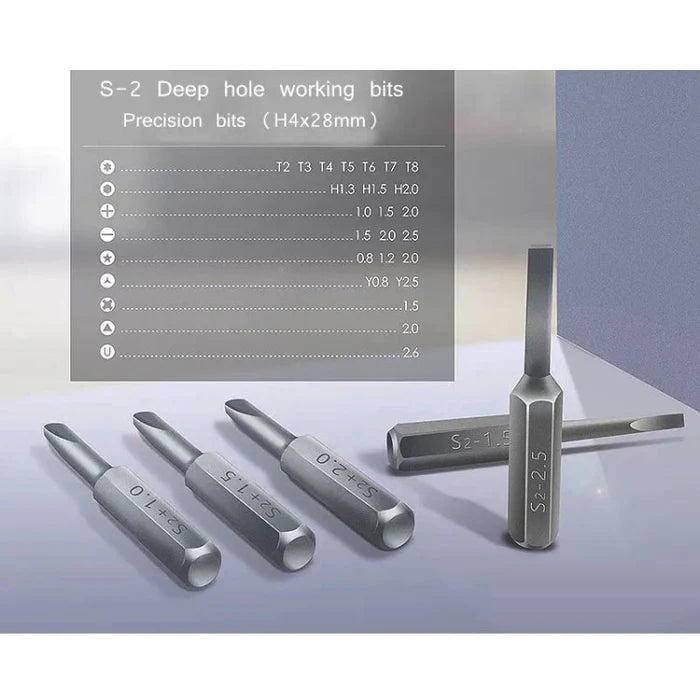 مجموعة مفكات براغي مغناطيسية دقيقة 24 في 1 من JAKEMY مع رؤوس مثقاب للبراغي ذات الثقوب العميقة