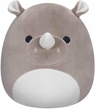 SQUISHMALLOWS LITTLE PLUSH IRVING RHINO Soft & Stylish Toy - Grey