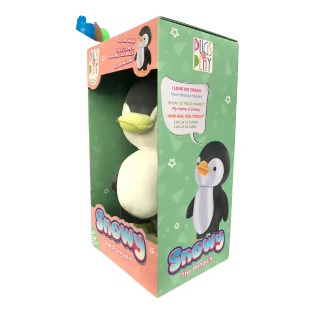 لعبة Pugs At Play Walk & Talking Snowy 9" للأطفال