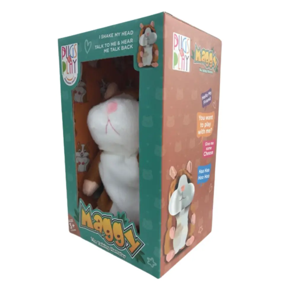 دمية Pugs At Play Maggy - تفاعلية بصوت تعمل بالبطارية 7 بوصة