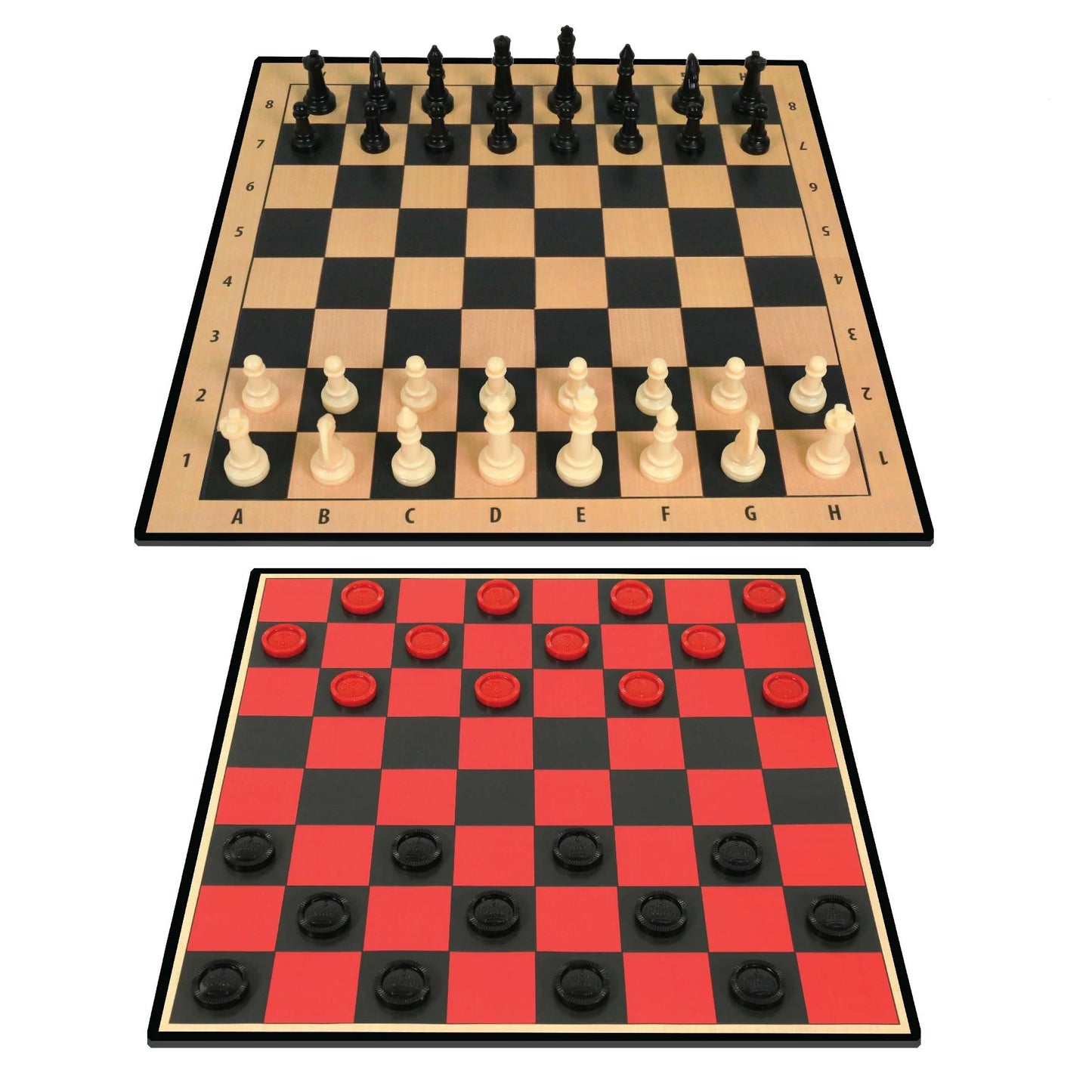 Ambassador Classic Games – 2 in 1 Chess & Checkers (Basic)