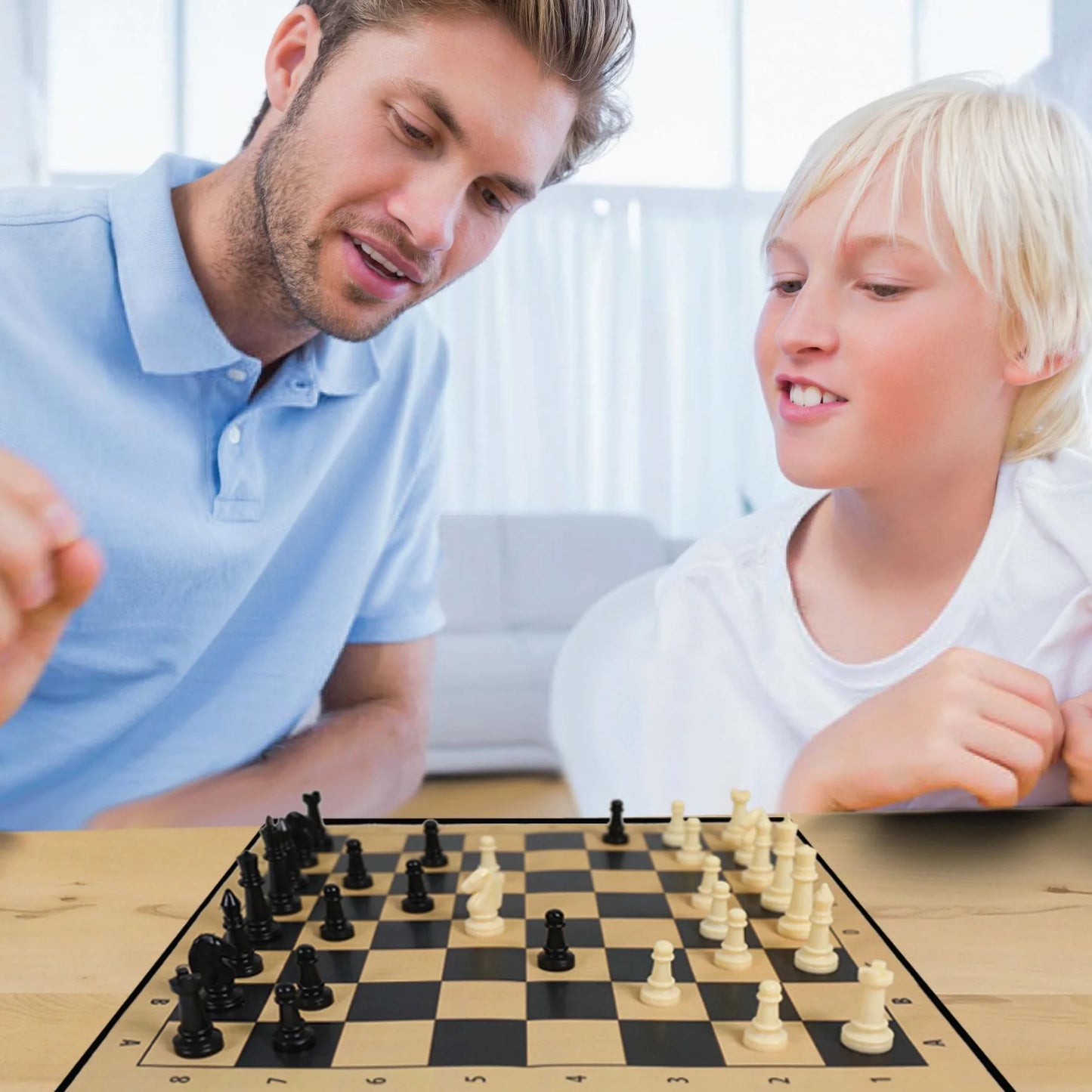 Ambassador Classic Games – 2 in 1 Chess & Checkers (Basic)