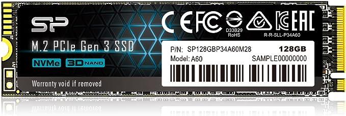 Silicon Power M.2 NVME A60 128GB SSD Speed & Reliability