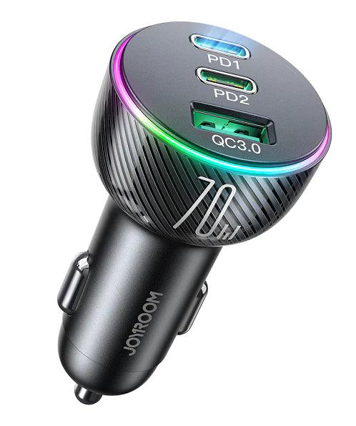 Joyroom JR-CL26 70W 3-Port (2PD+1USB) Car Charger