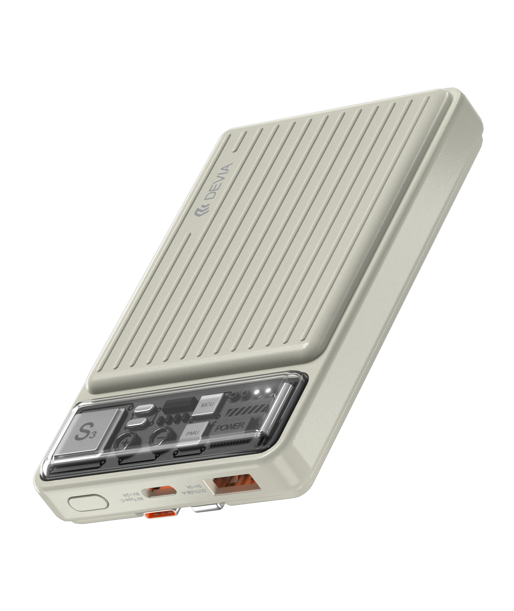 باور بانك من سلسلة ديفيا اكستريم سبيد بقدرة 22.5 وات وكابلين مدمجين (10000 مللي أمبير في الساعة)