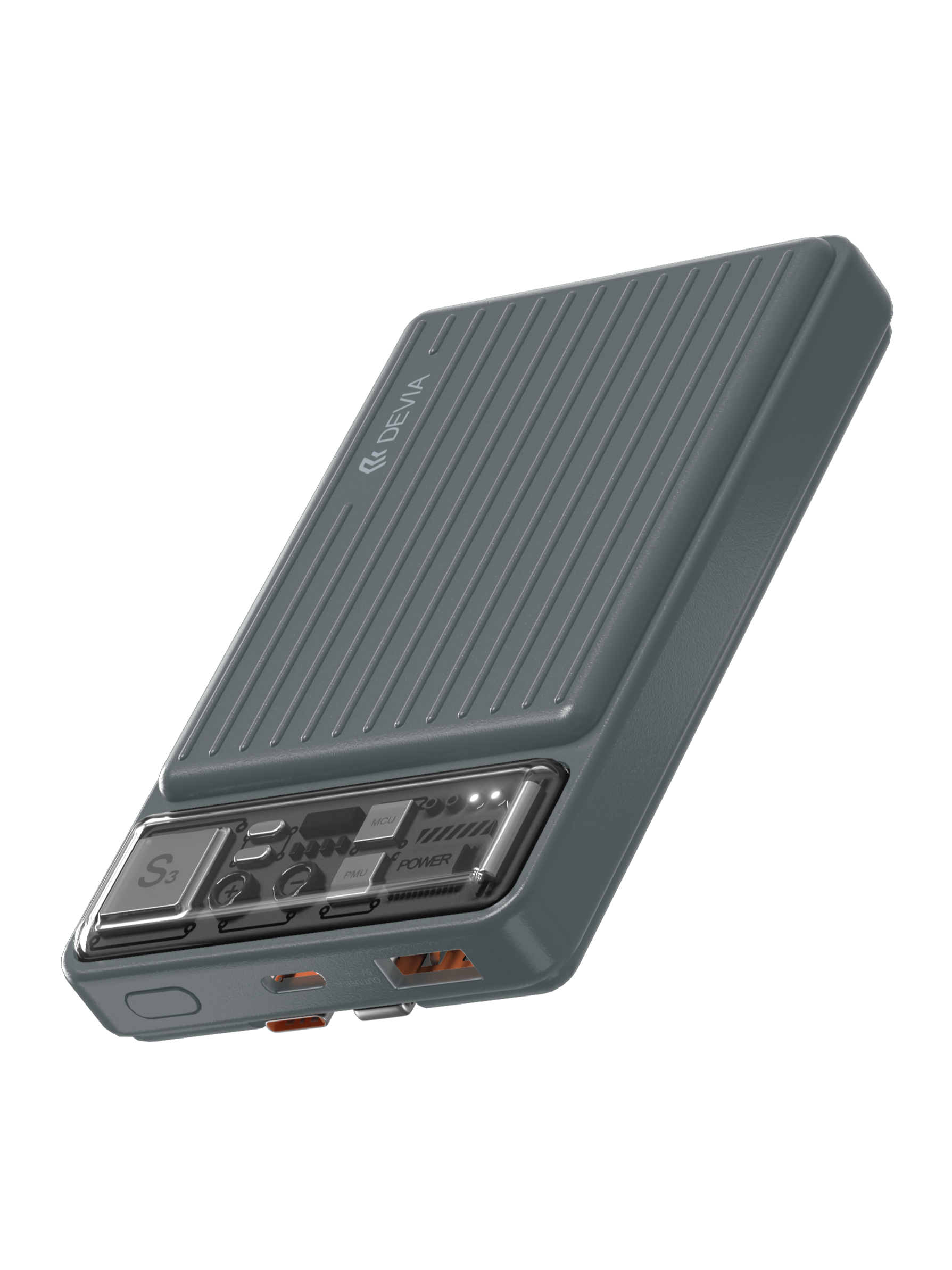 باور بانك من سلسلة ديفيا اكستريم سبيد بقدرة 22.5 وات وكابلين مدمجين (10000 مللي أمبير في الساعة)