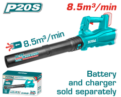 TOTAL Cordless Blower 20V – High-Speed Airflow for Outdoor Cleaning - Battery & Charger Sold Separately (TABLI20323)