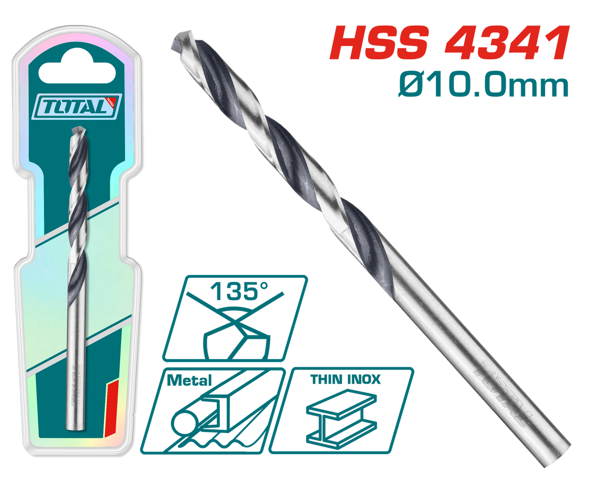 TOTAL 4341 HSS Drill Bit - 10mm (TAC1201004)
