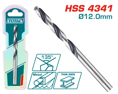 TOTAL 4341 HSS Drill Bit – 12mm (TAC1201204)