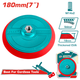 TOTAL Polishing Pad with Flange 180mm | 7" – M14 Velcro Backing Polishing Disc (TAC18051)