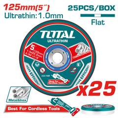 TOTAL 25 PCs Ultra-thin metal cutting disc 125mm | 5" set (TAC21012525)