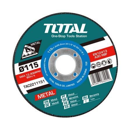TOTAL Abrasive metal cutting disc 5" (TAC2211251)