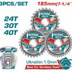 TOTAL TAC236185 3-Piece Ultra-Thin TCT Saw Blade Set