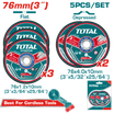 TOTAL 5 Pcs Abrasive Metal Cutting & Grinding Disc Set 76mm | 3" (TAC303768)