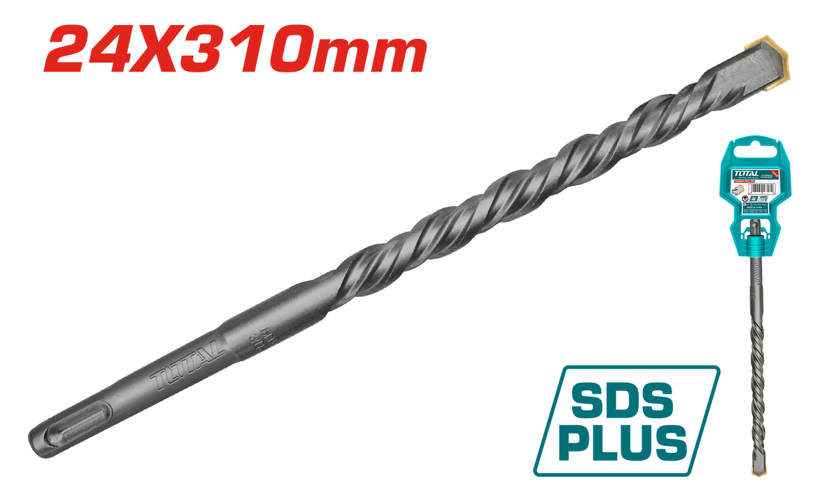TOTAL SDS Plus Hammer Drill Bit - 24x310mm (TAC312404)
