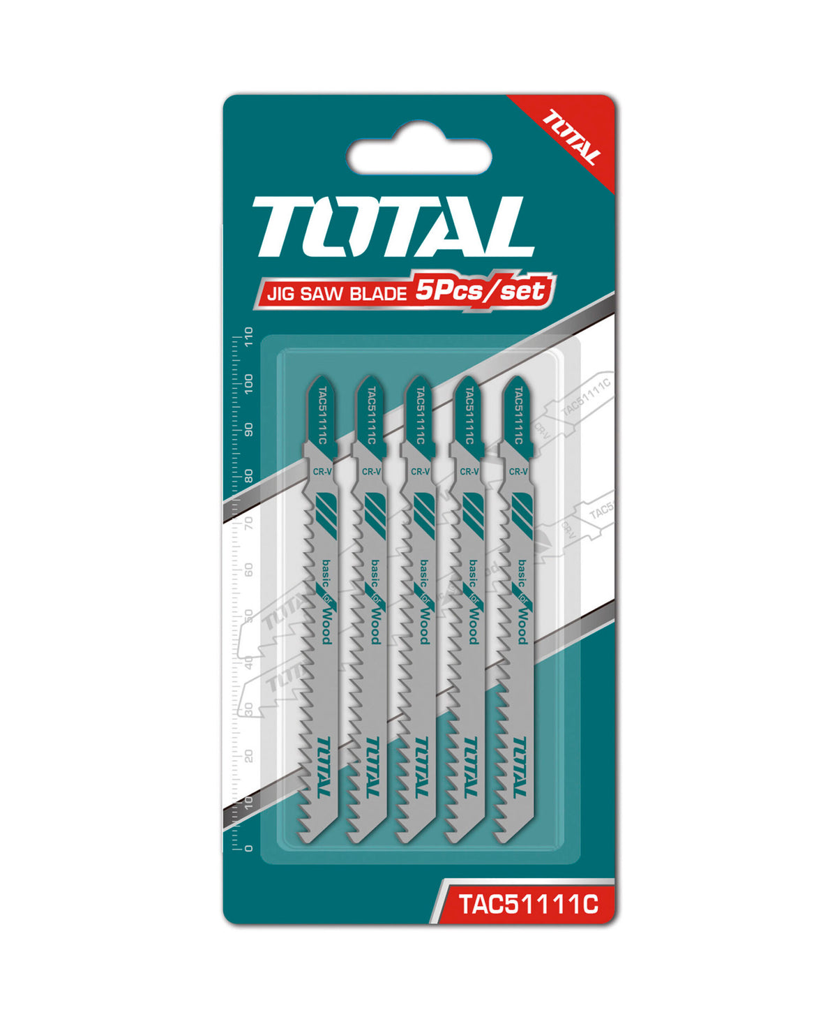 TOTAL Jig saw blades set 5 pcs for wood