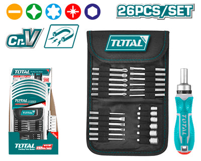 TOTAL 26 PCS Screwdriver Bit Set 1*26 (TACSD30266)