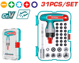 TOTAL 31 Pcs T-Handle Wrench Screwdriver Set (TACSD30316)