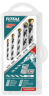 TOTAL Masonry Drill Bits Set 5PCS 4-10MM