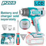 TOTAL Cordless Heat Gun 20V | 30-550℃ - Battery & Charger Sold Separately (TBLI2003)