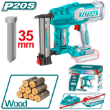 TOTAL Cordless Brad Nailer 20V – Battery Operated Finish Nailer - Battery & Charger Sold Separately (TCBNLI2005)