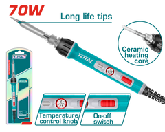 TOTAL Electric Soldering Iron – 70W Adjustable Temperature (TET01606)