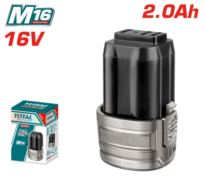 TOTAL Lithium-Ion Battery Pack – 16V, 2.0Ah - M16 Series (TFBLI1620)