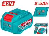 TOTAL Lithium-Ion Battery Pack 42V – 2.5Ah with LED Indicator (TFBLI42251)
