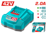 TOTAL P42M Lithium-Ion Battery Charger – 42V 2.0A Fast Charging (TFCLI42021)