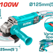 TOTAL 1100W Angle Grinder – 125mm Disc, Variable Speed