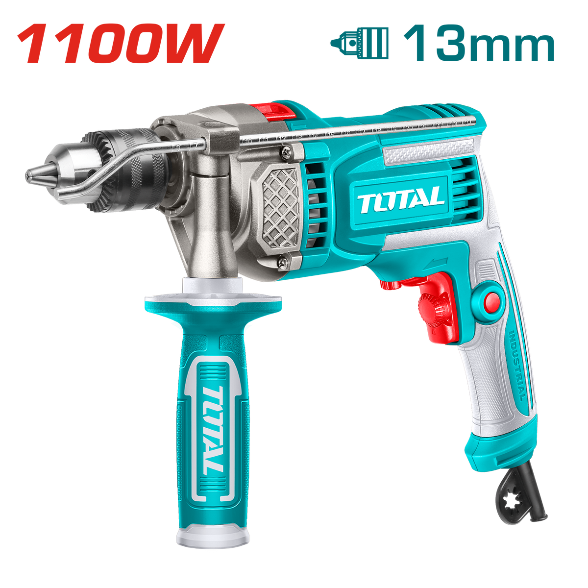 TOTAL Impact Drill 1100W – 13mm Heavy Duty Hammer Drill (TG1111366)