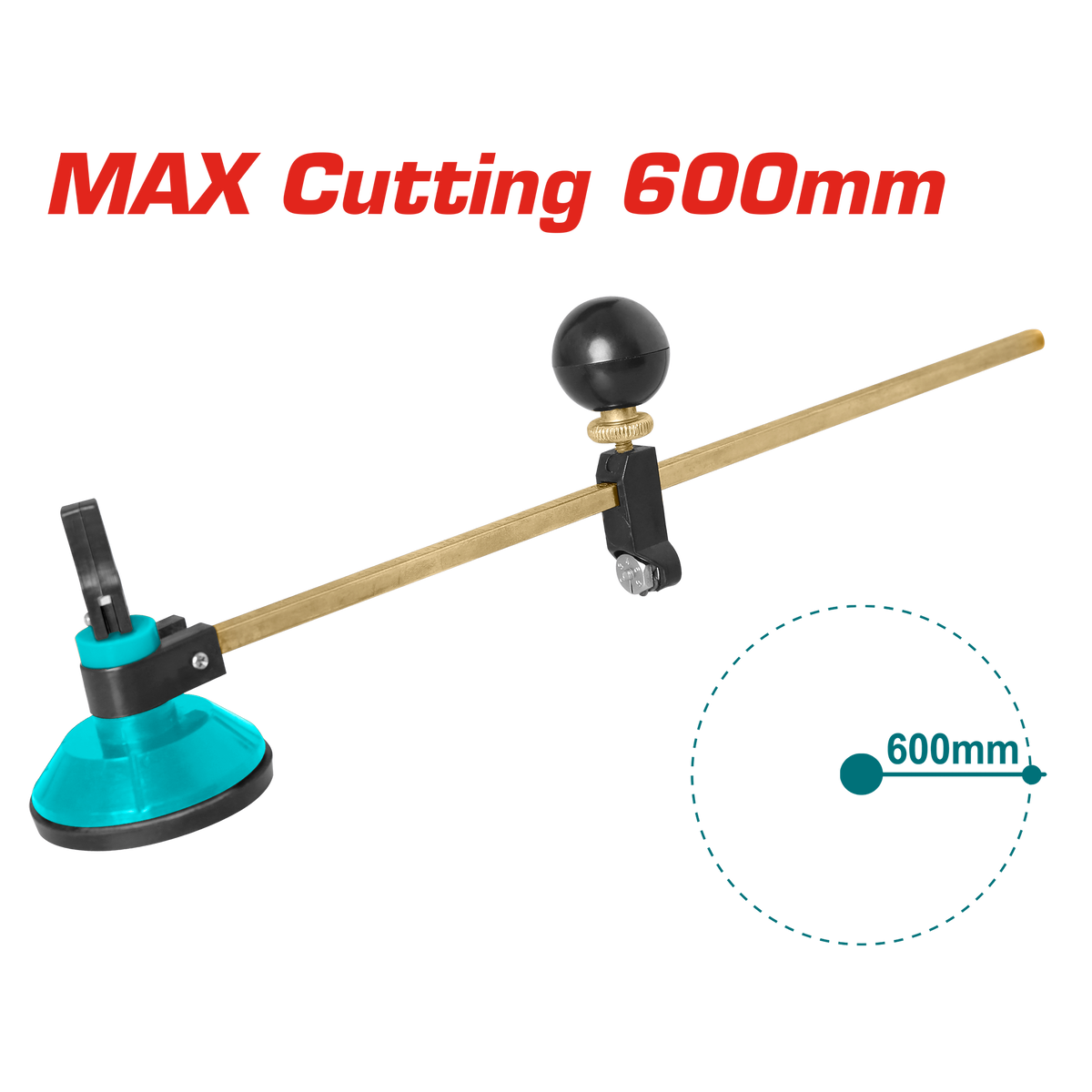 TOTAL Compasses glass cutter 60cm