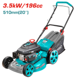 TOTAL Gasoline Lawn Mower 20" 196cc – 4-in-1 Cutting System with Zongshen Engine (TGT196201)