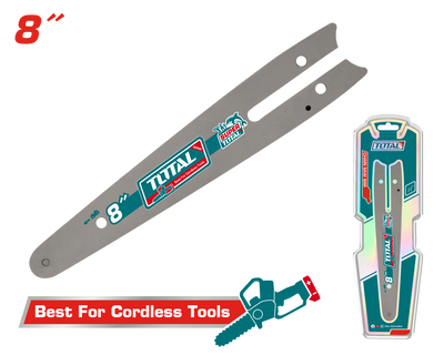 TOTAL Chain Saw Bar 8" – Replacement Guide Bar for Cordless Chain Saws (TGTSB50818)