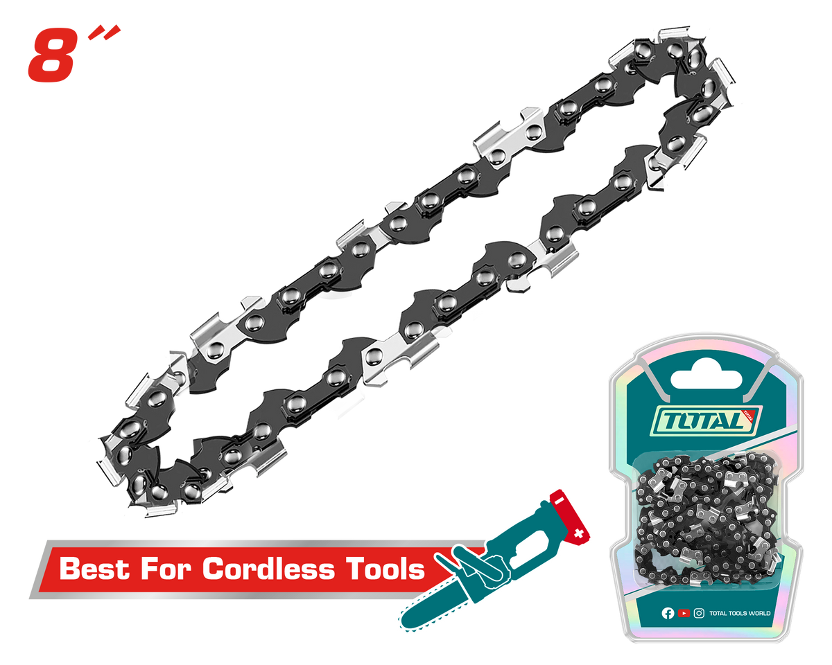 TOTAL 8" Saw Chain – 3/8" Pitch, 0.043" Gauge, 33 Drive Links (TGTSC50801)