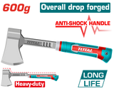 TOTAL Axe 600g Drop-Forged, Heavy-Duty Head, Comfort Grip Handle (THAX061600L)