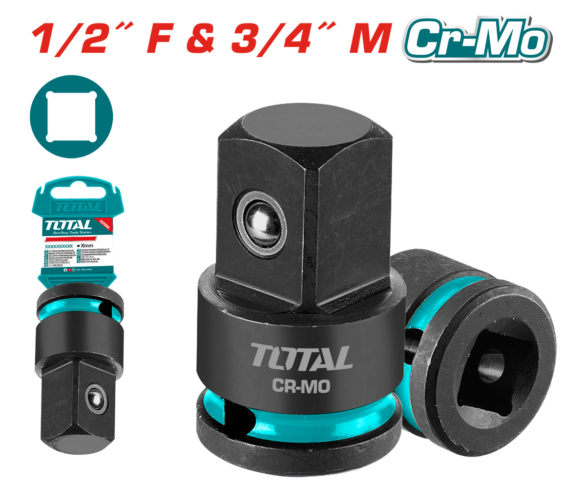 TOTAL Impact Socket Adapter 1/2" (F) to 3/4" (M) Cr-Mo (THIAD1234)