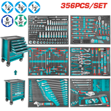 TOTAL 356 Pcs Tool Chest Set – Professional 7 Drawer Tool Cabinet with Complete Hand Tools (THPTCS73561)