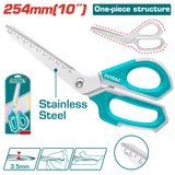 TOTAL Heavy Duty Construction Scissors 254mm | 10" Stainless Steel (THSCRS25088)