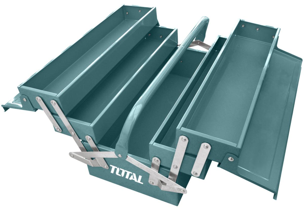 TOTAL 3-Layer Small Metal Toolbox (THT10702)