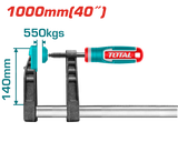 TOTAL F-Clamp with Plastic Handle 1000mm | 40" – Heavy-Duty 550KGS Force (THT1321401)
