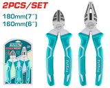 TOTAL 2 Pcs Pliers Set – Combination 7" & Diagonal Cutting 6" (THT1K0206)
