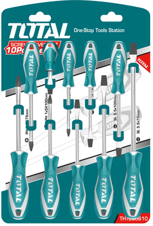 TOTAL 10 Pcs screwdriver set (THT250610)